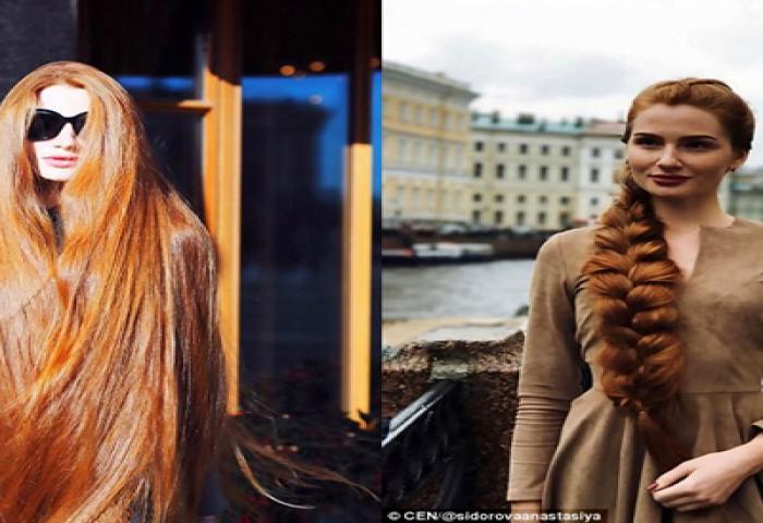 Wanita Cantik Ini Seperti Rapunzel Dengan Rambutnya Yang Panjang